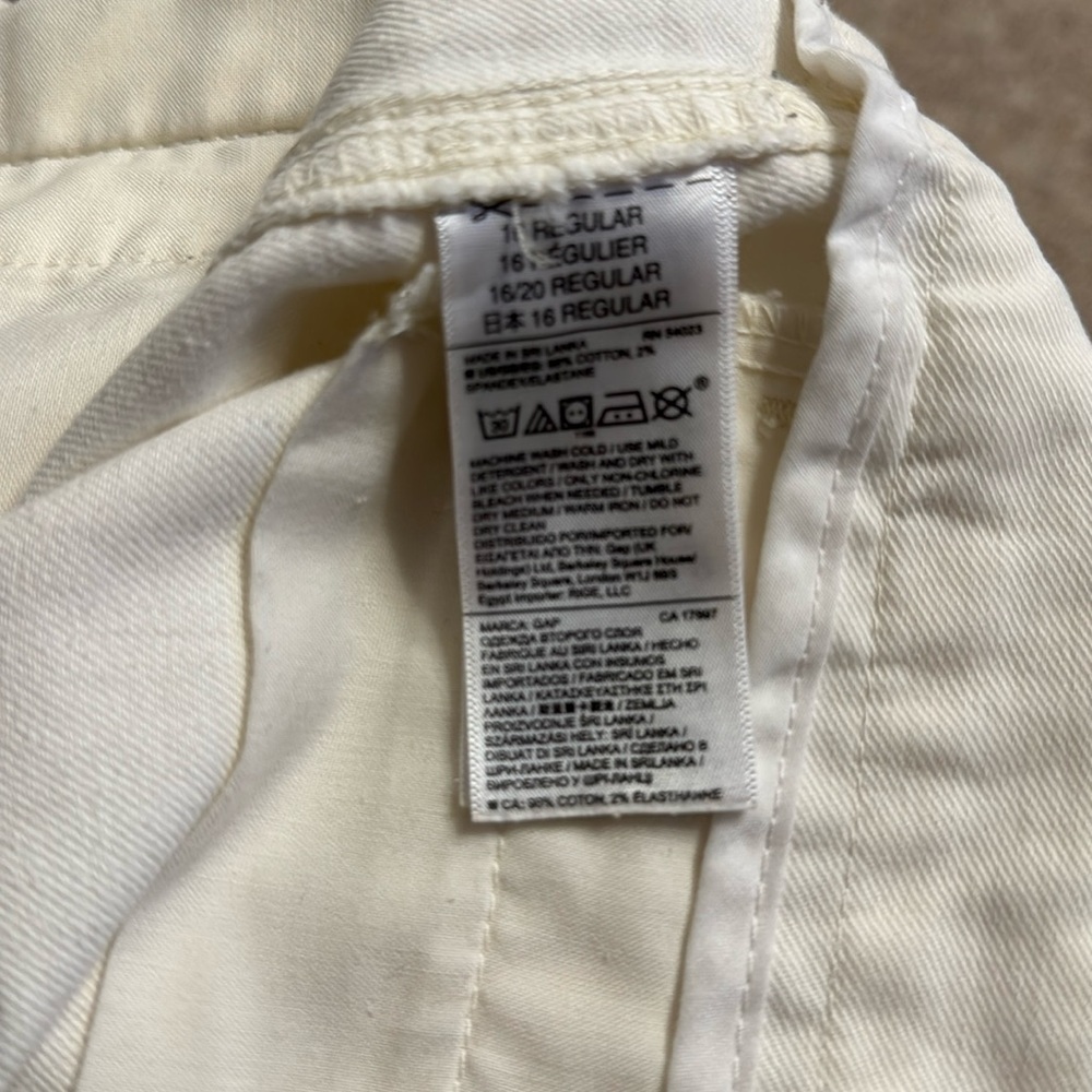 Gap wide leg high-rise white capri jeans - Picture 5 of 5
